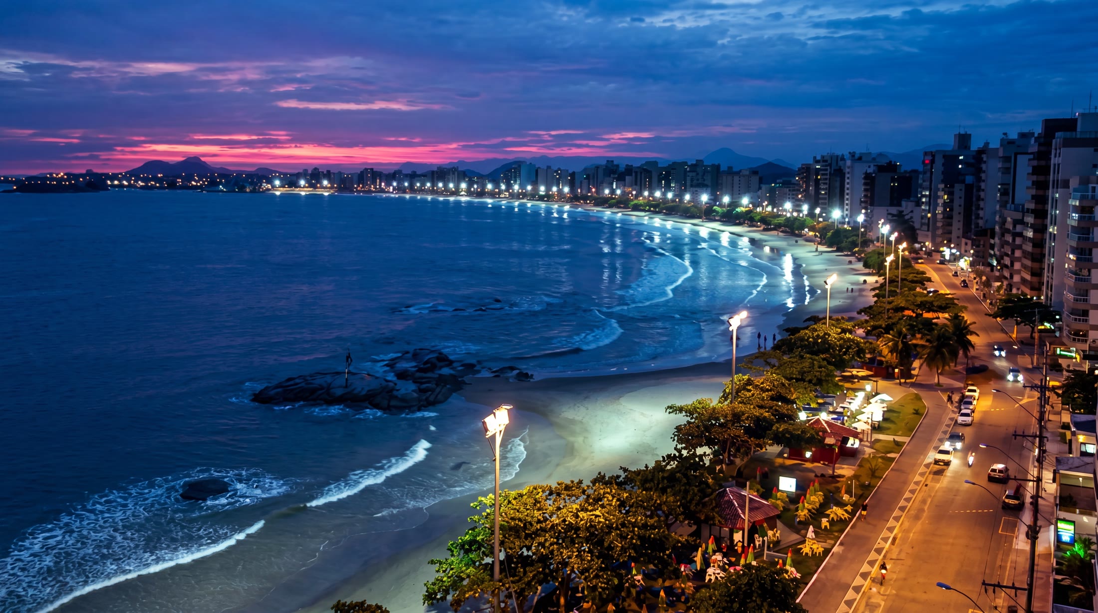 Vista aérea da Praia do Morro, Guarapari